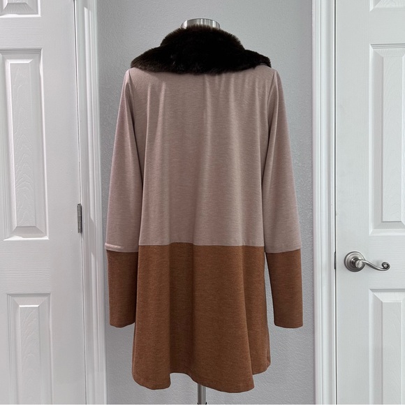 LOGO Lounge by Lori Goldstein French Terry Jacket w/ Faux Fur Collar - Picture 8 of 16